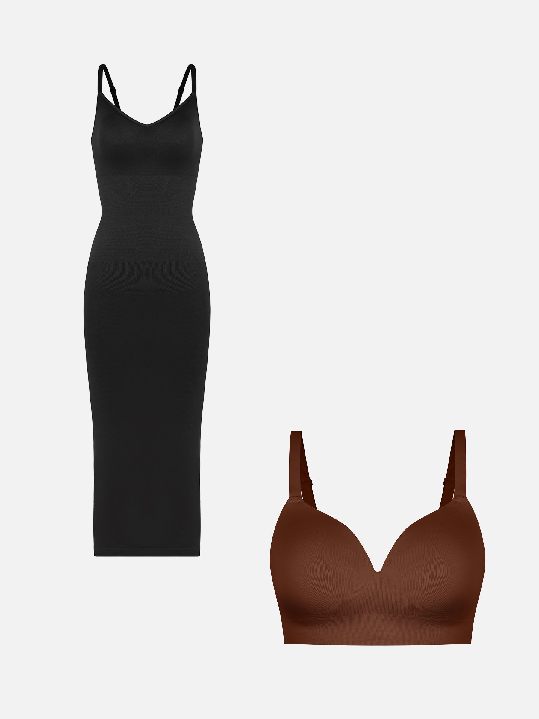 Feelingirl Seamless Shaper Dress + Push-Up Seamless Bra