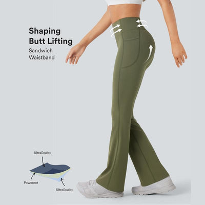 Sophia - High Waisted Bootcut Leggings with Tummy Control