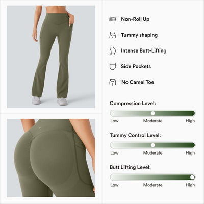 Sophia - High Waisted Bootcut Leggings with Tummy Control