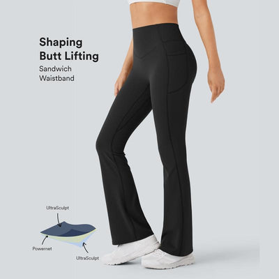 Sophia - High Waisted Bootcut Leggings with Tummy Control