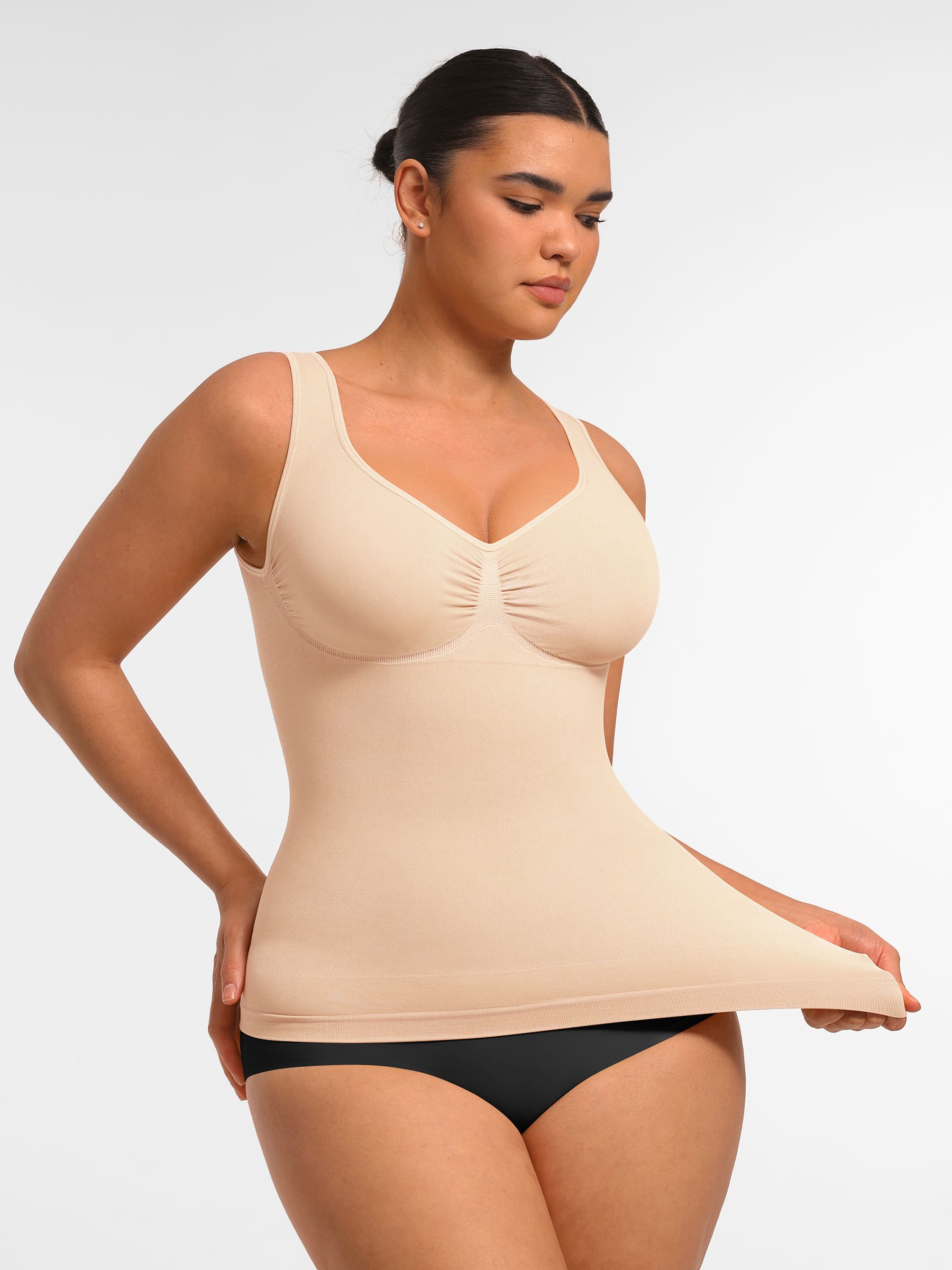 Feelingirl Bust Support Waist and Abdomen Control Shape  Wide Straps Tank Top