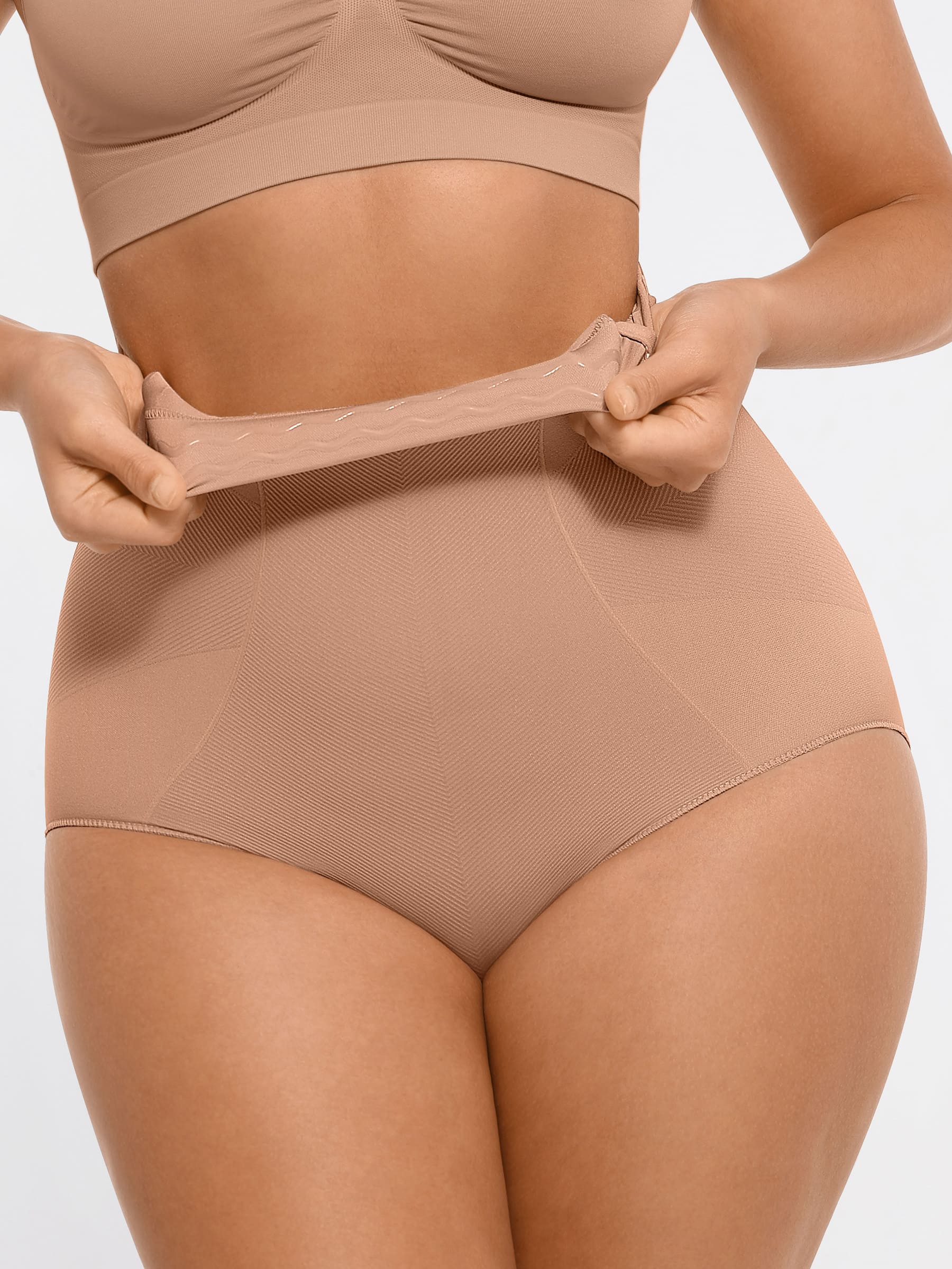 Feelingirl High-Waisted Tummy Control Seamless Shapewear Briefs