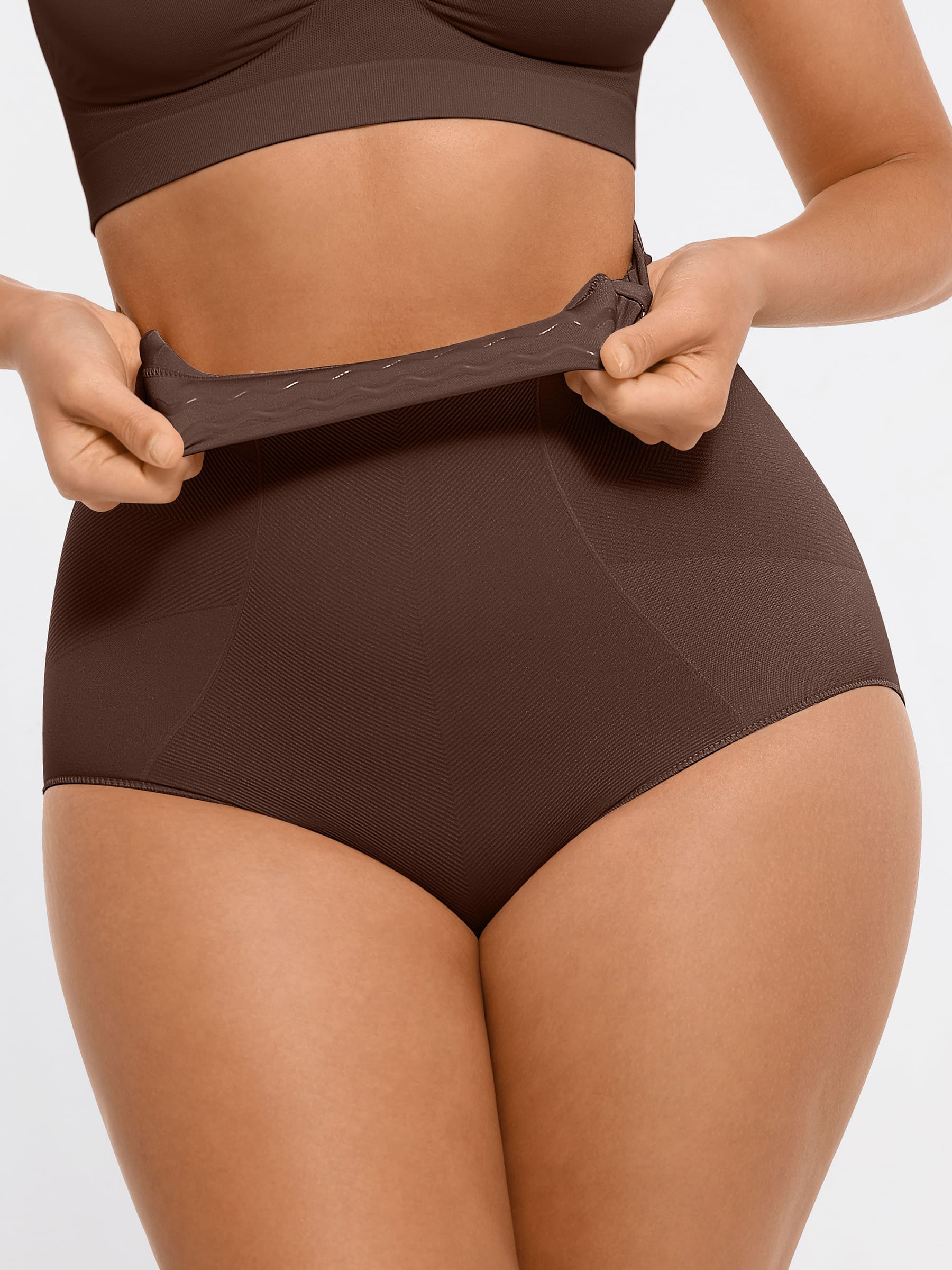 Feelingirl High-Waisted Tummy Control Seamless Shapewear Briefs