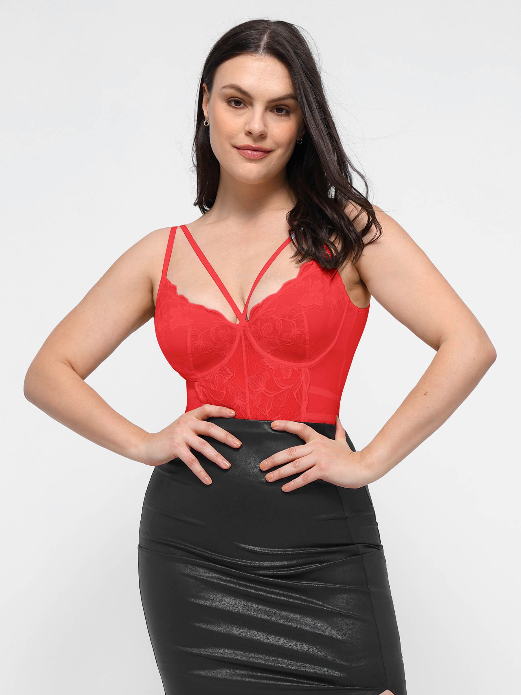 Feelingirl Lace Smooth Thong Shaping Bodysuit