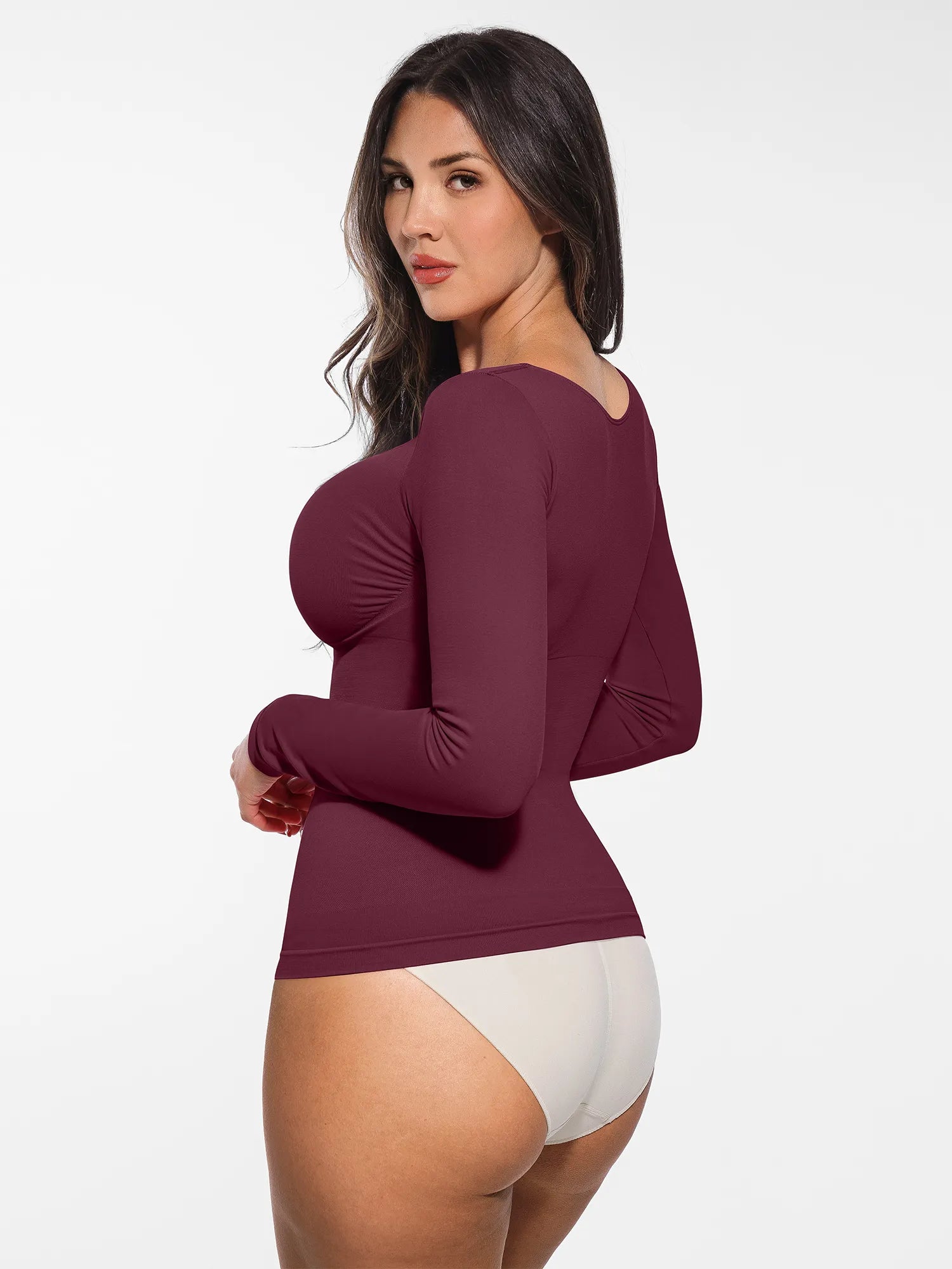 Feelingirl Seamless Long-Sleeve Everyday Shaper Top