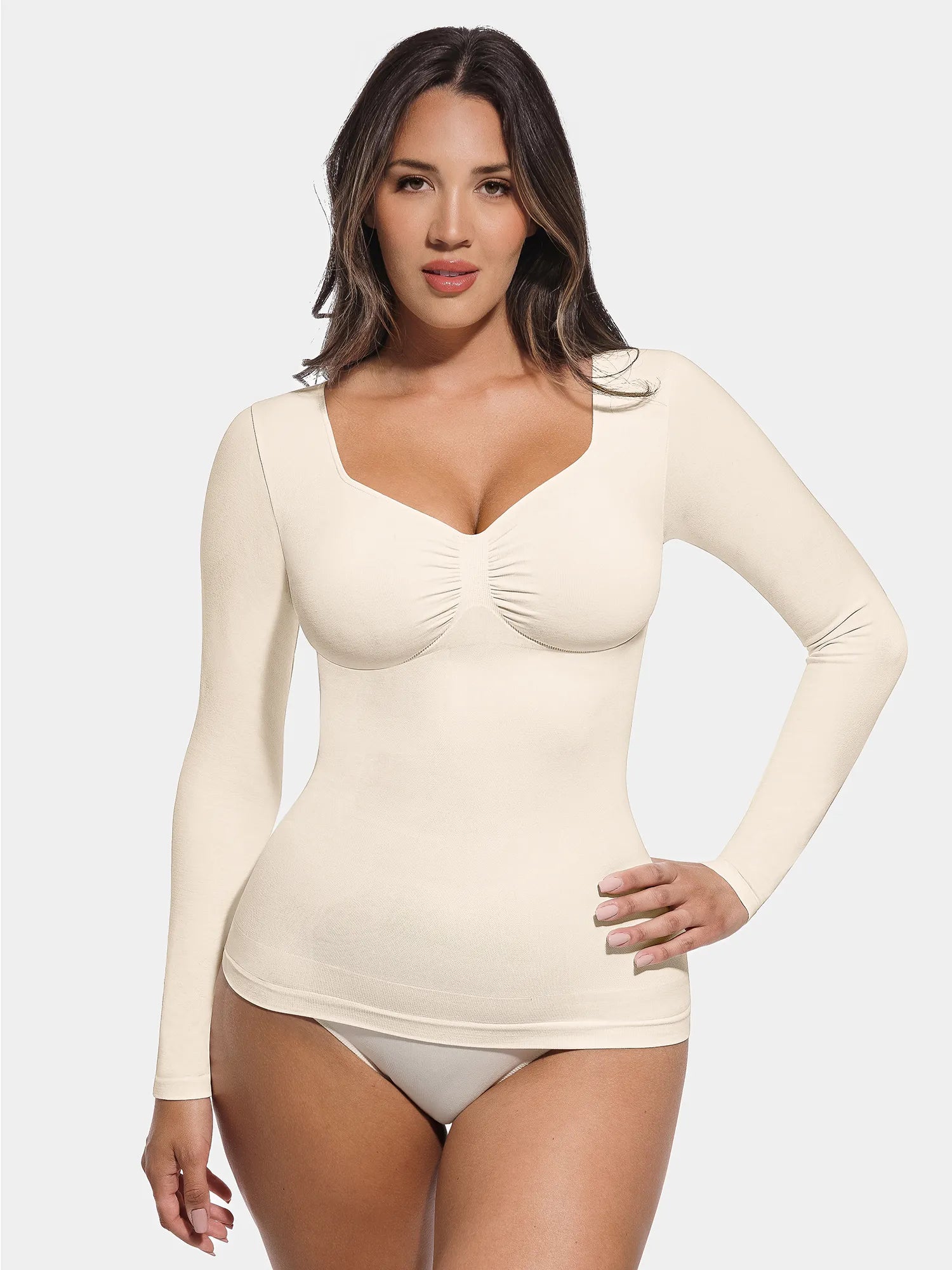 Feelingirl Seamless Long-Sleeve Everyday Shaper Top