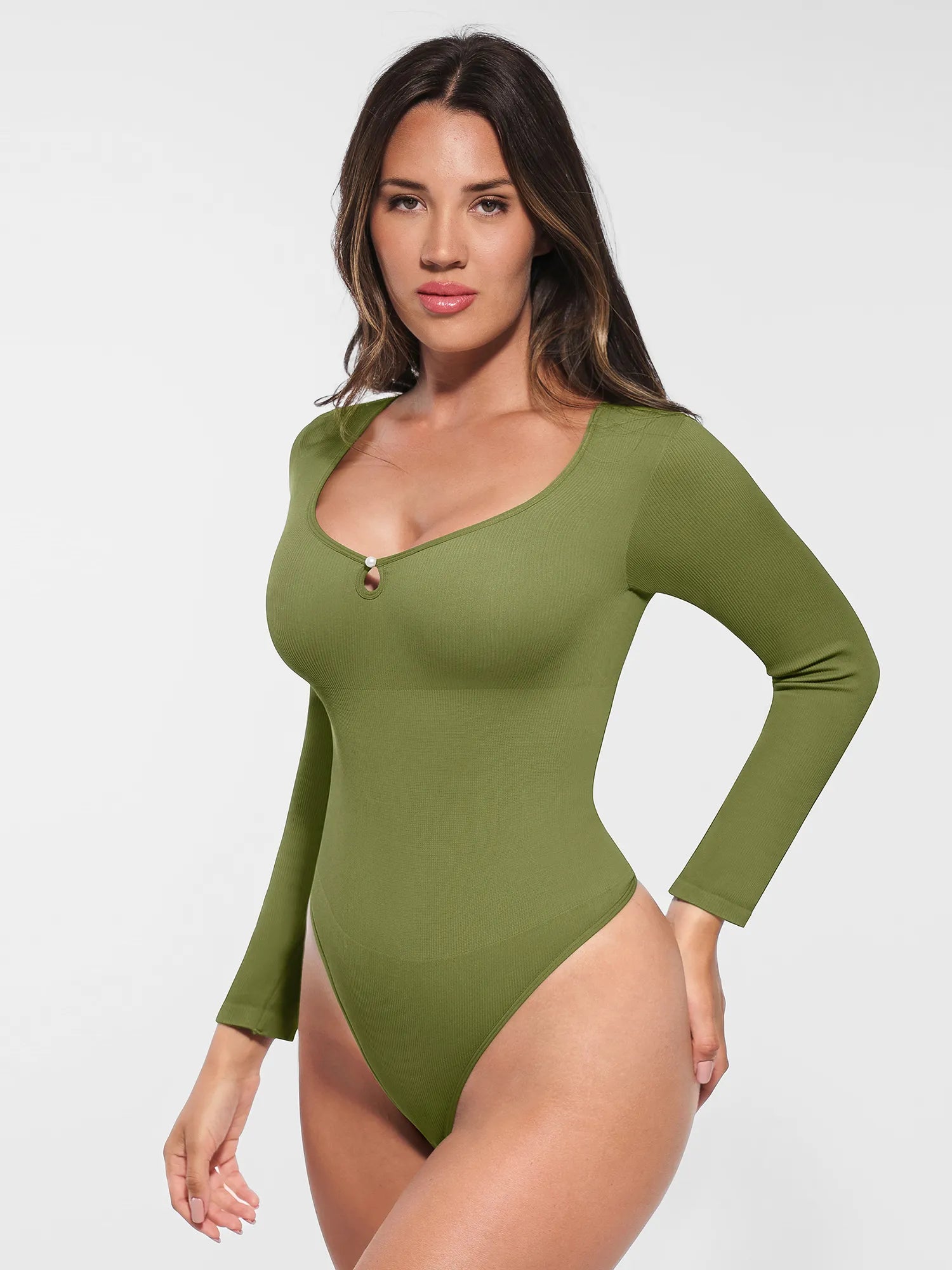 Feelingirl Seamless Ribbed Bodysuit