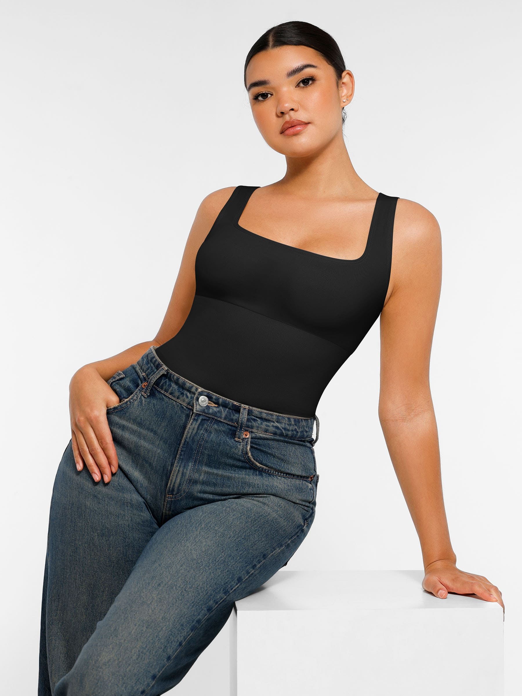 Feelingirl Seamless Shapewear Thong Bodysuit