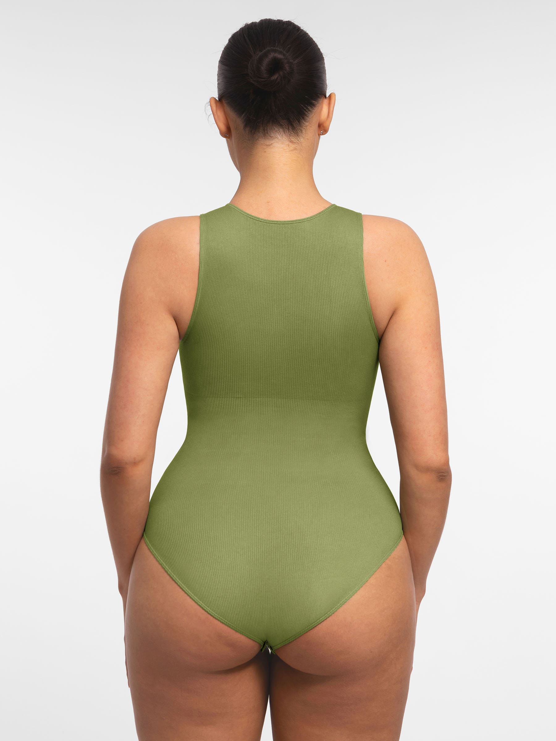 Feelingirl Tummy-Shaping Seamless Zipper Bodysuit