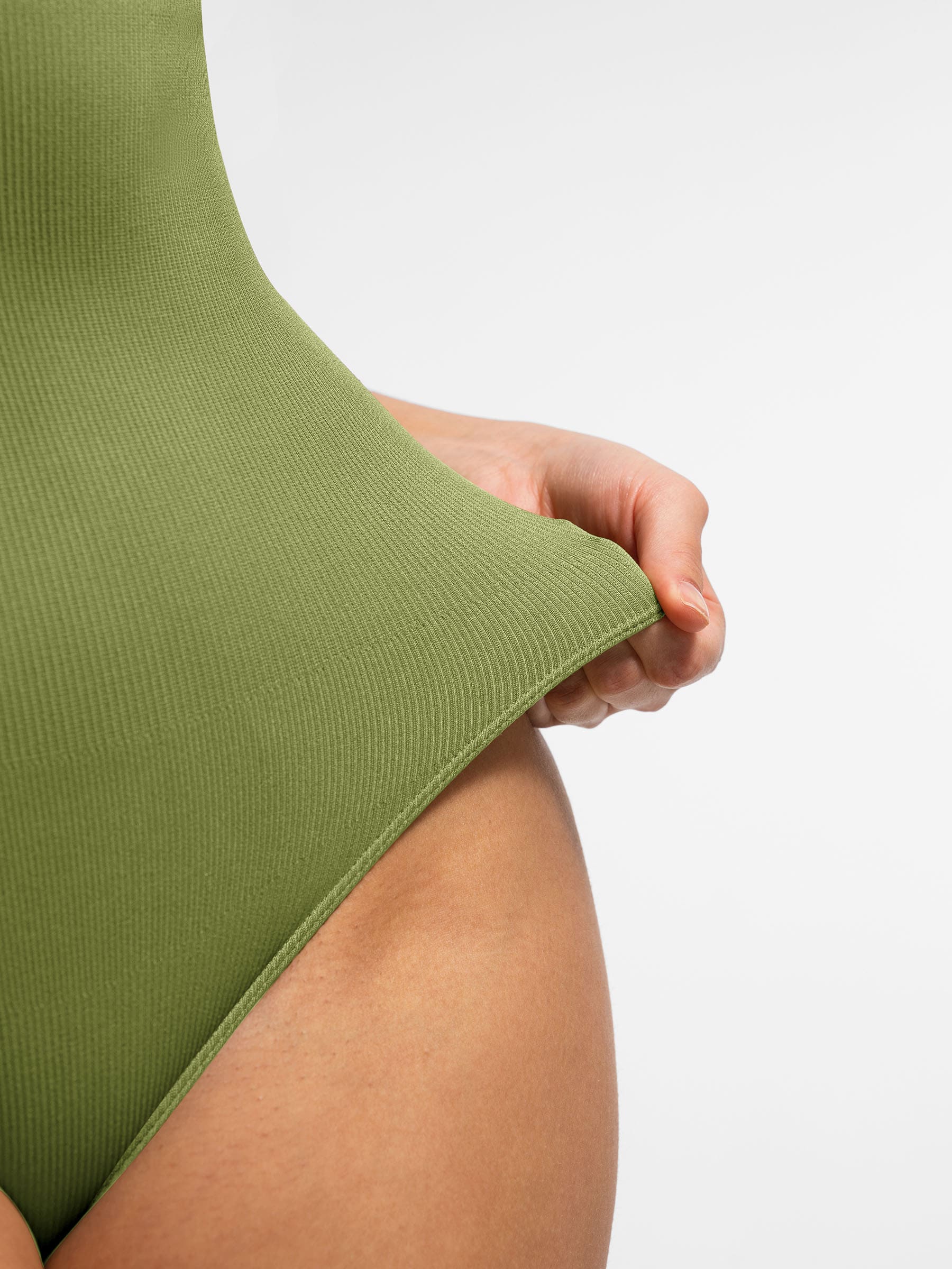 Feelingirl Tummy-Shaping Seamless Zipper Bodysuit