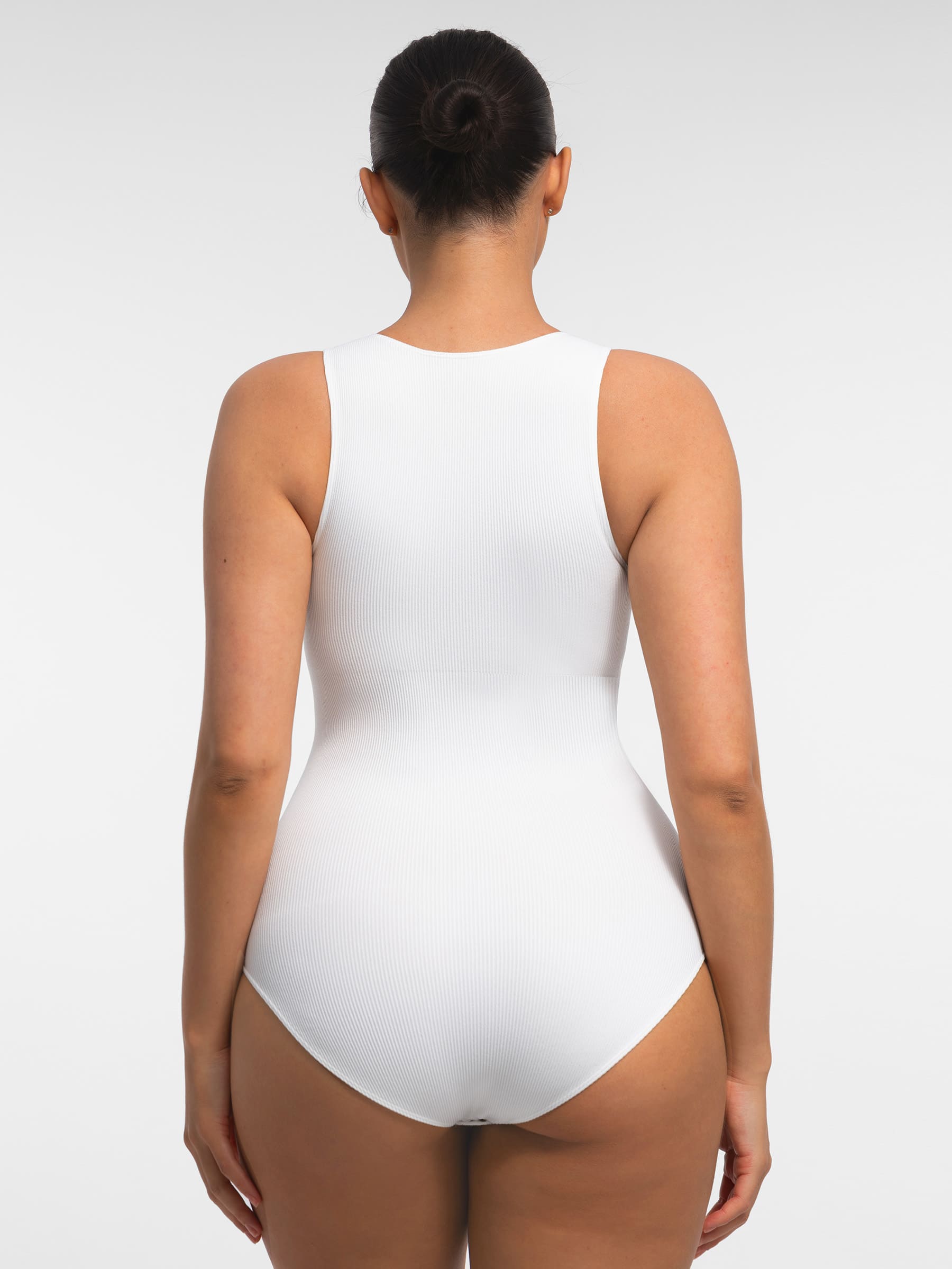 Feelingirl Tummy-Shaping Seamless Zipper Bodysuit