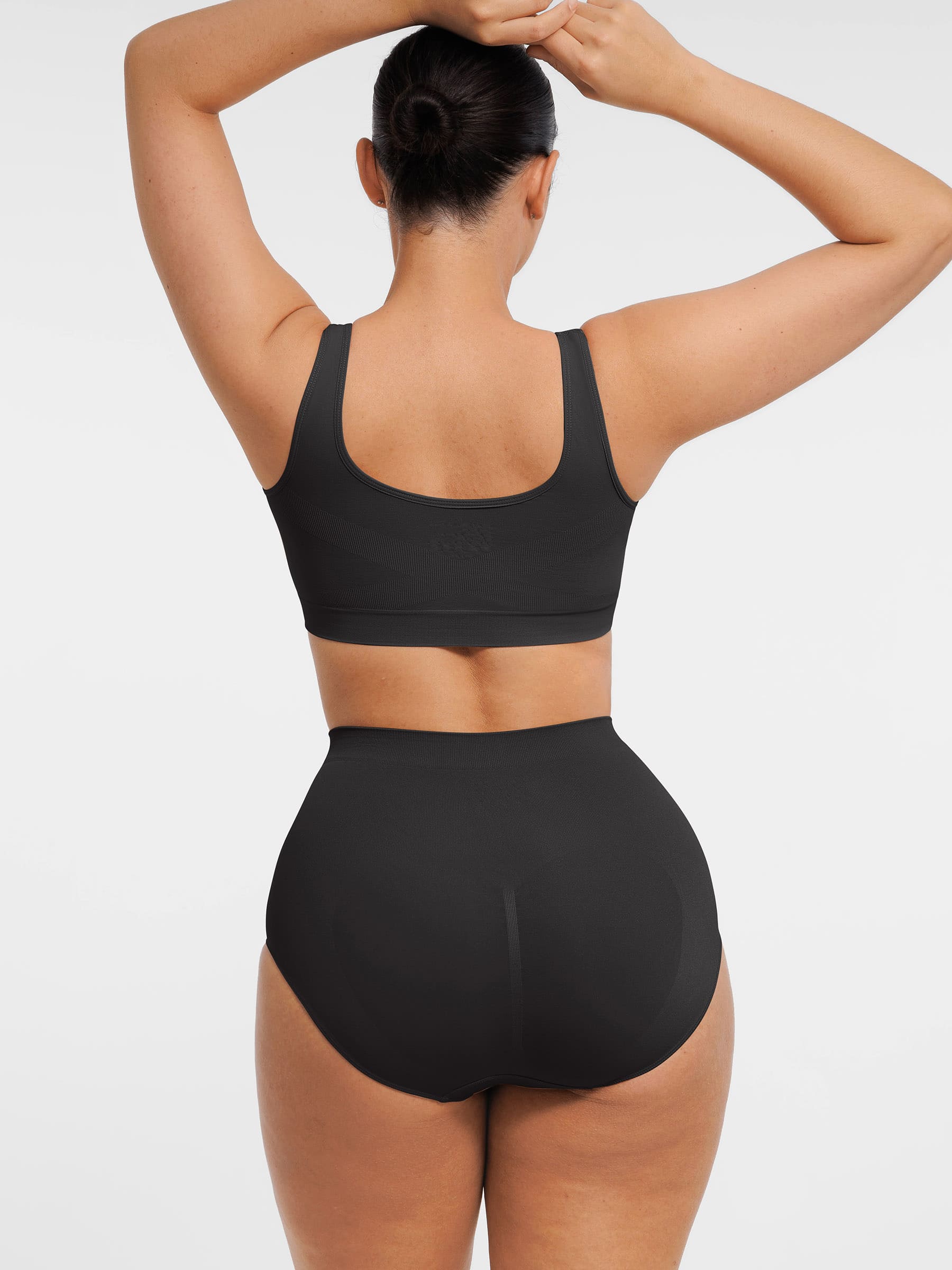 Feelingirl Seamless Wide Straps Bra  & Seamless Tummy Control Brief Set