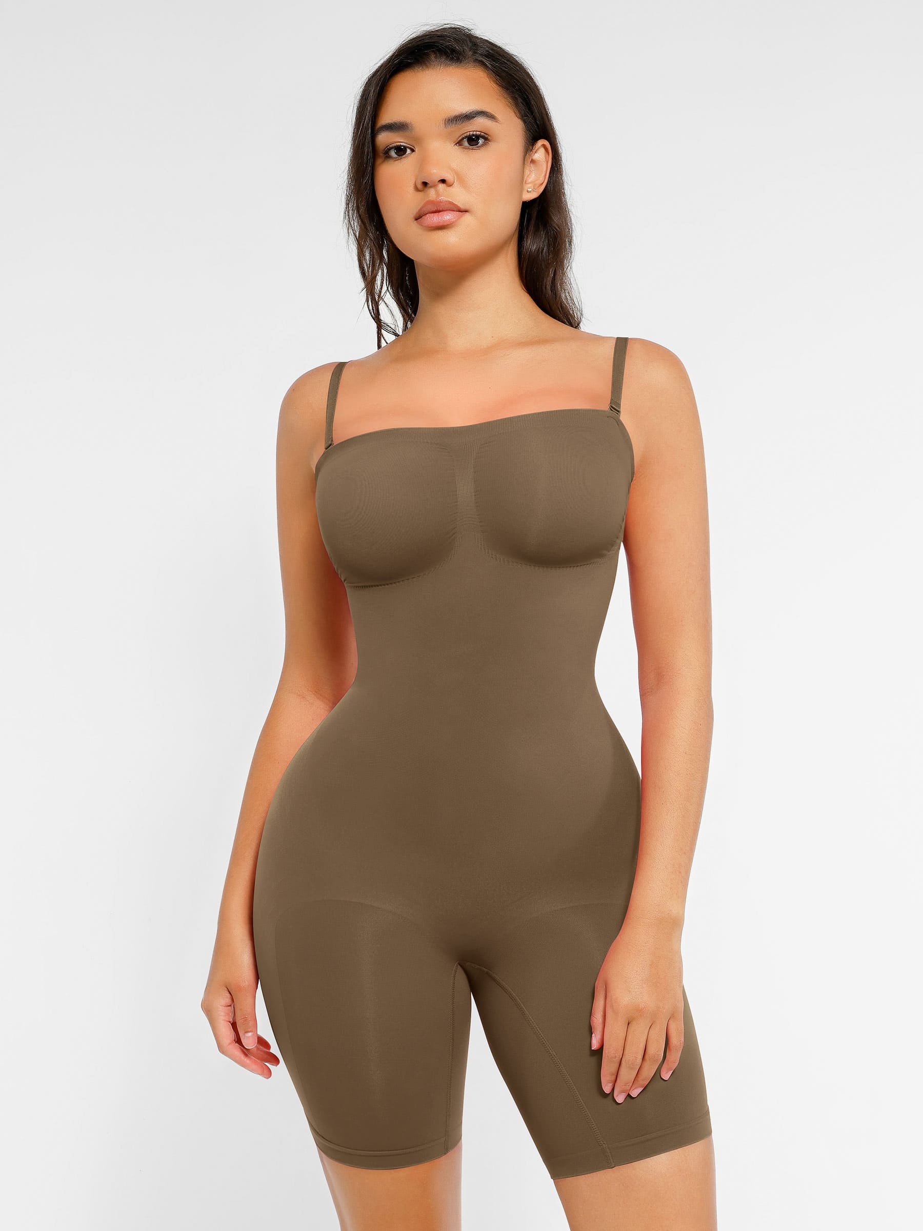 Feelingirl Strapless Seamless Bodysuit with Removable Straps