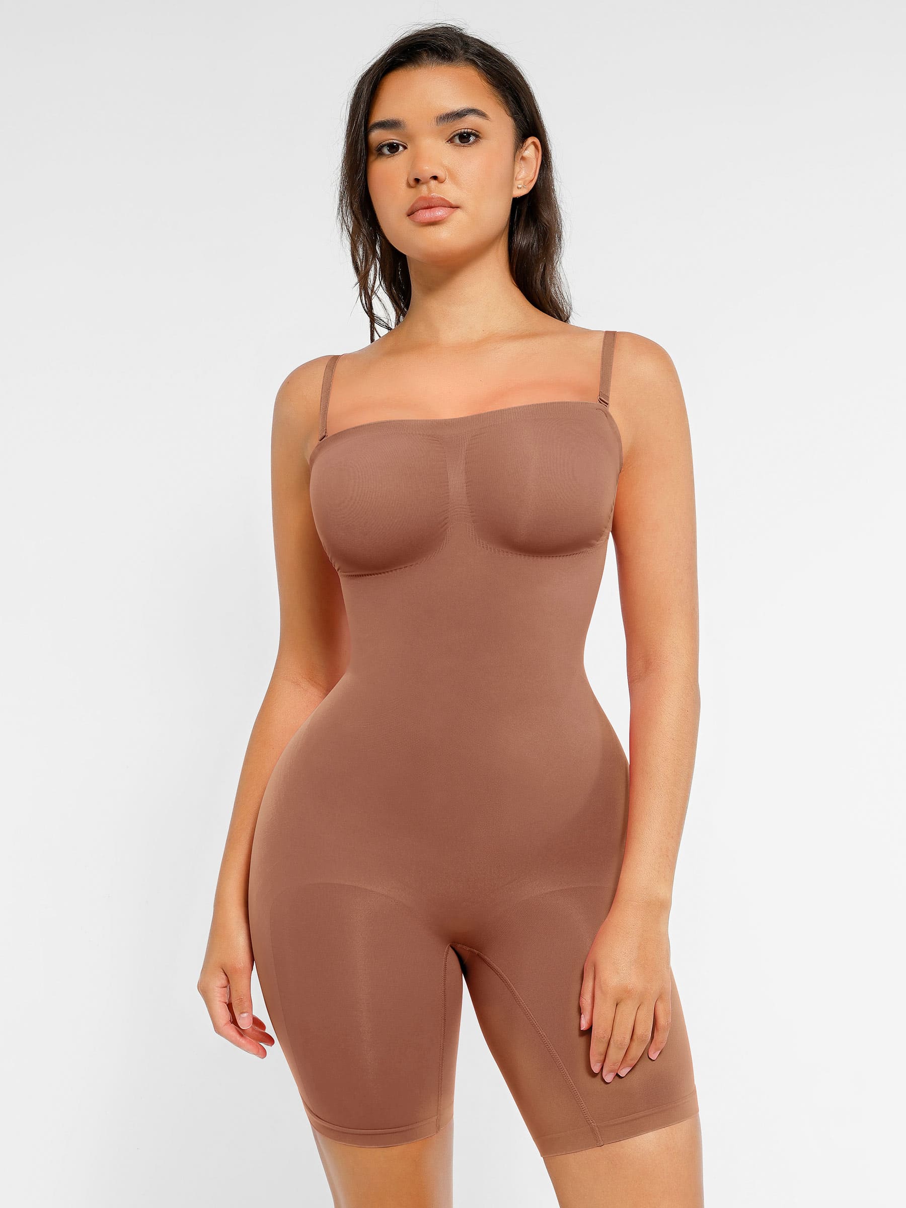 Feelingirl Strapless Seamless Bodysuit with Removable Straps