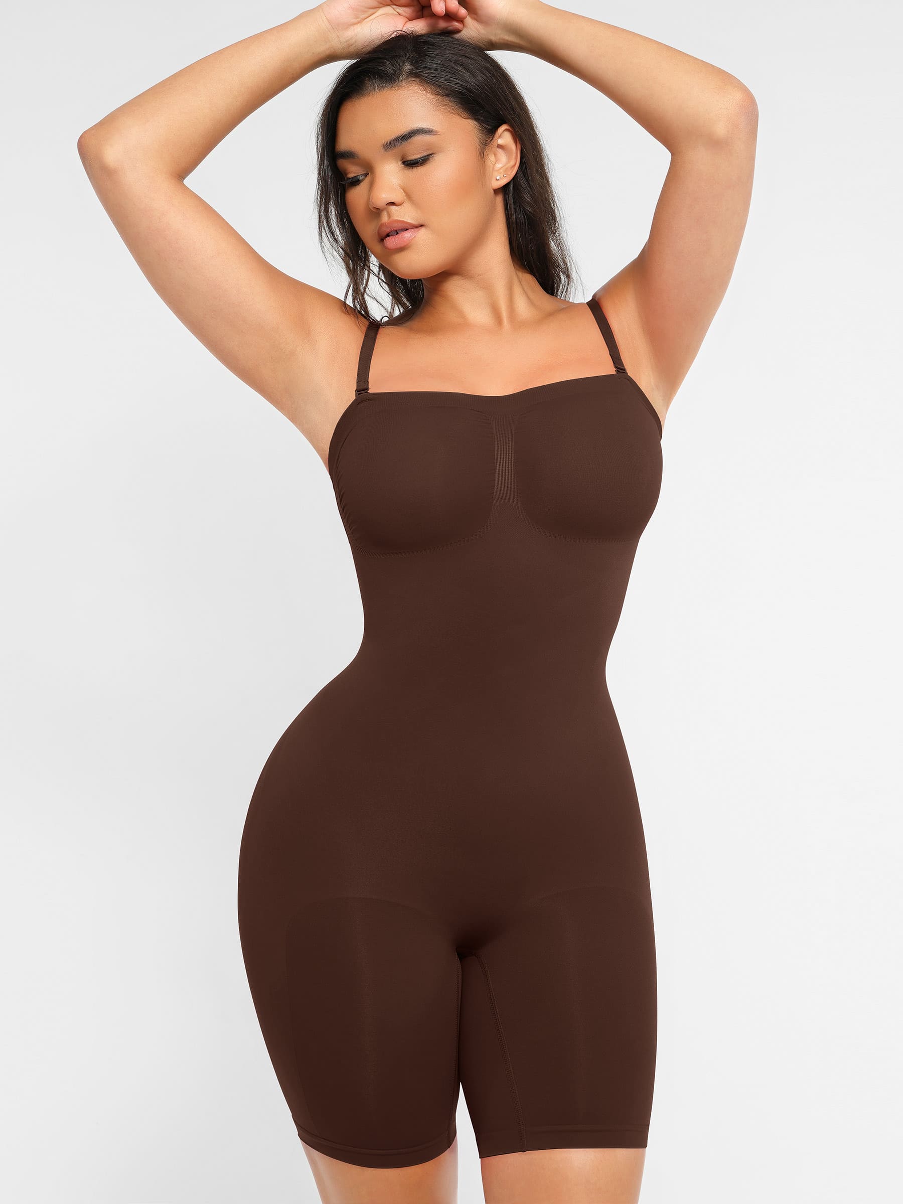 Feelingirl Strapless Seamless Bodysuit with Removable Straps