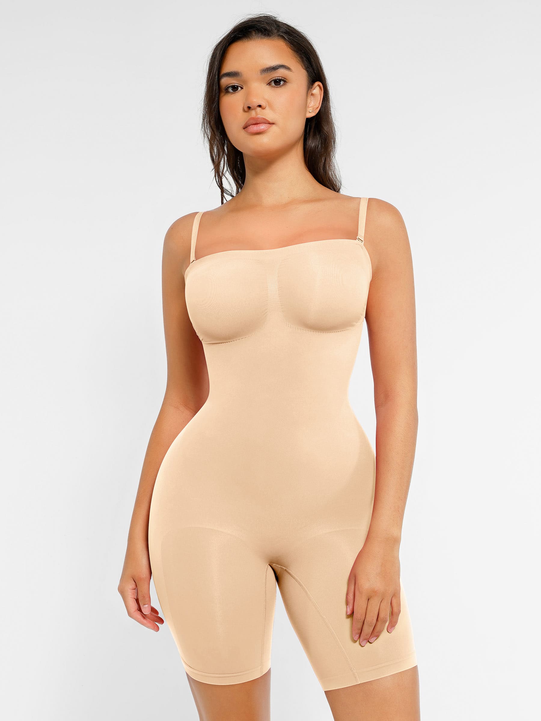 Feelingirl Strapless Seamless Bodysuit with Removable Straps