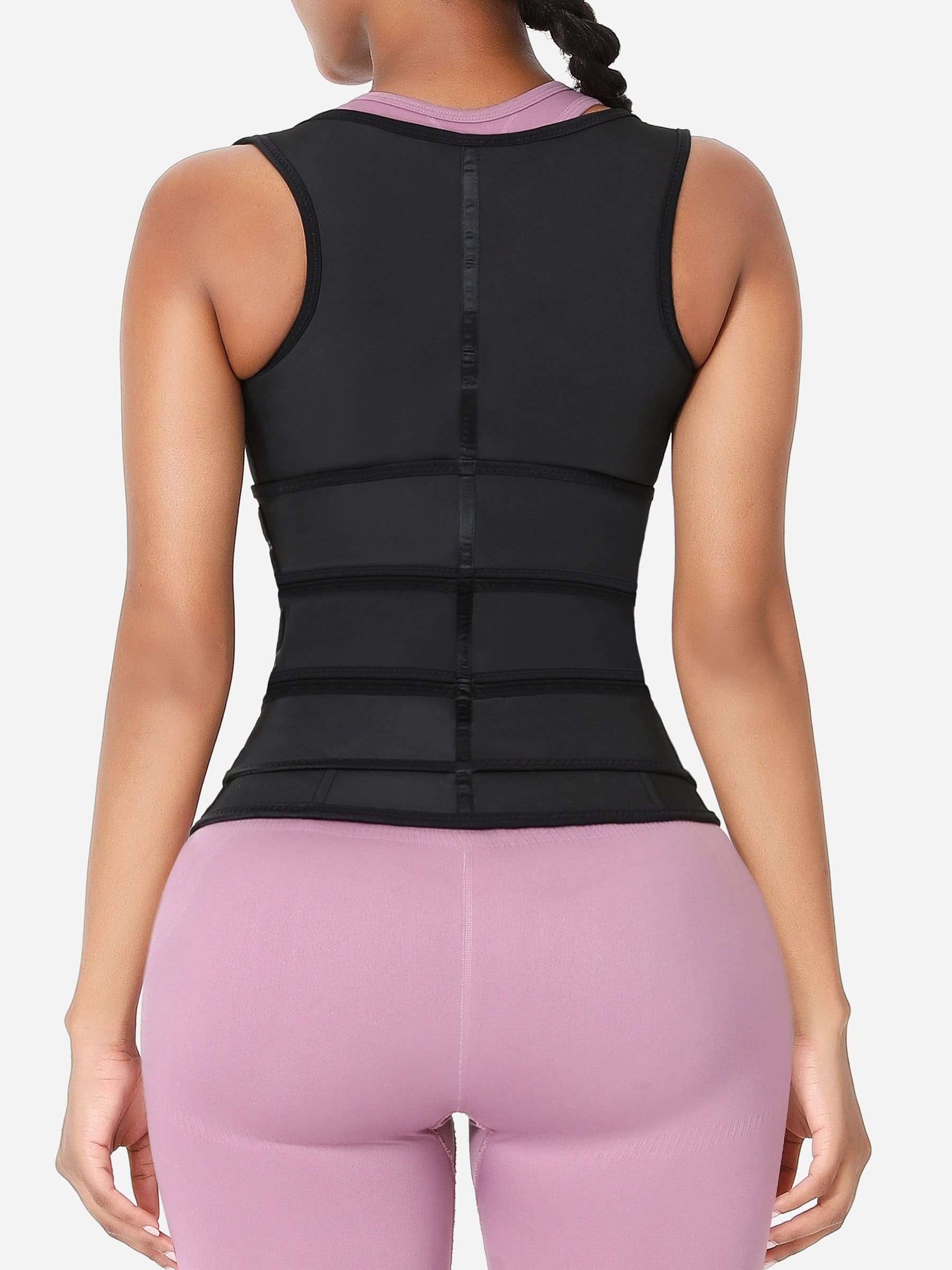 Feelingirl Triple Belt Rubber Vest Sport Girdle Waist Trainer