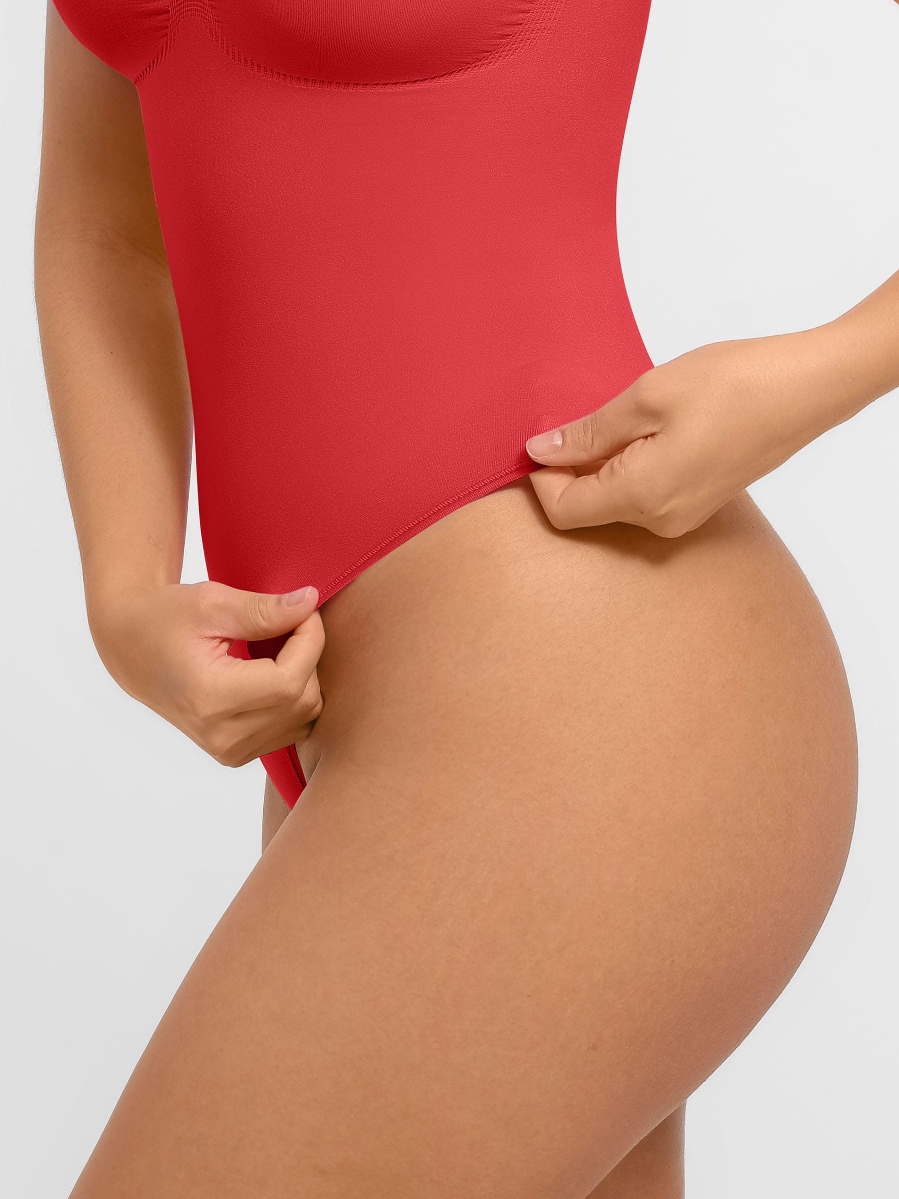 Feelingirl Tummy Control Seamless Wide Strap Bodysuit