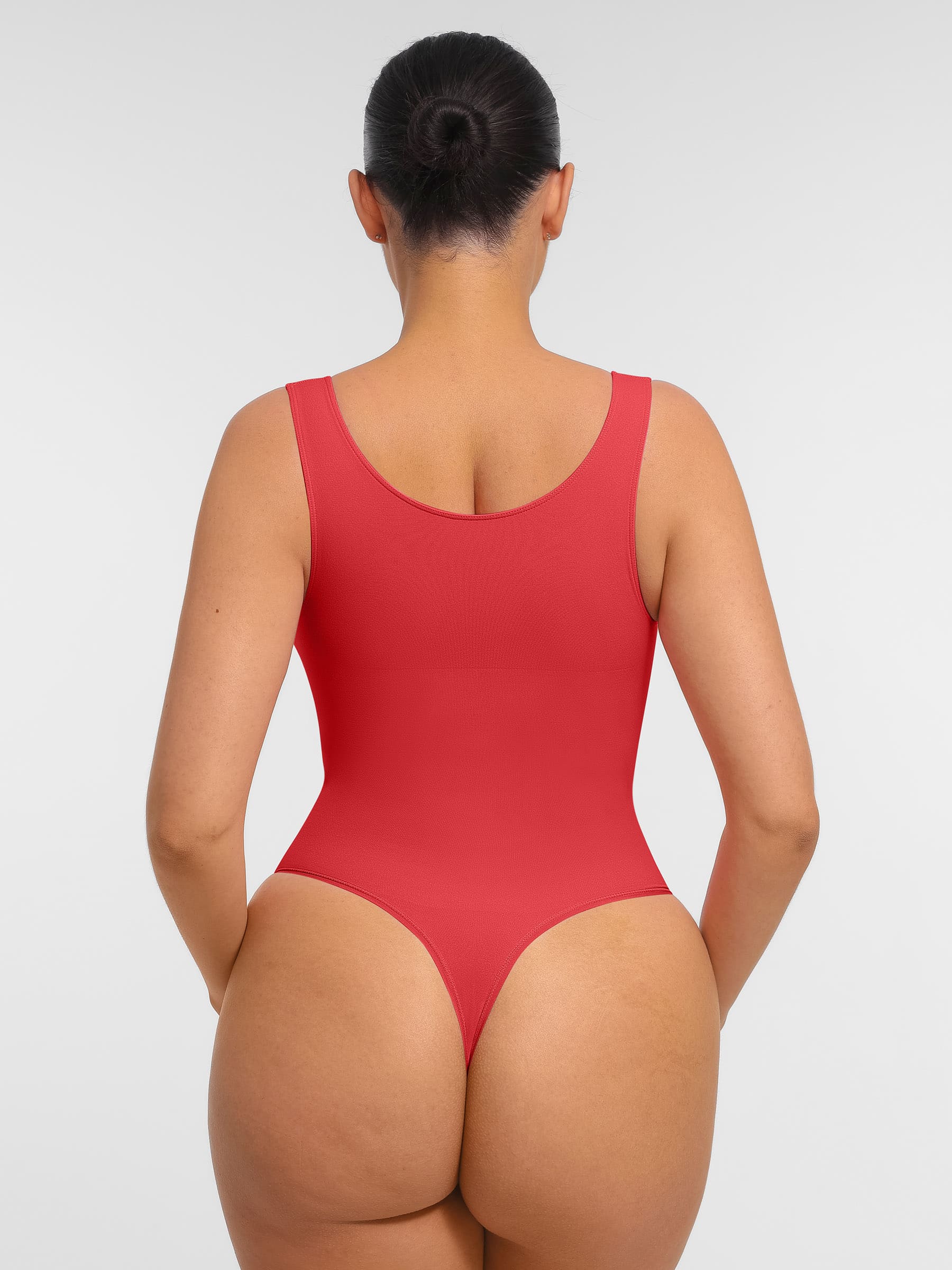 Feelingirl Tummy Control Seamless Wide Strap Bodysuit