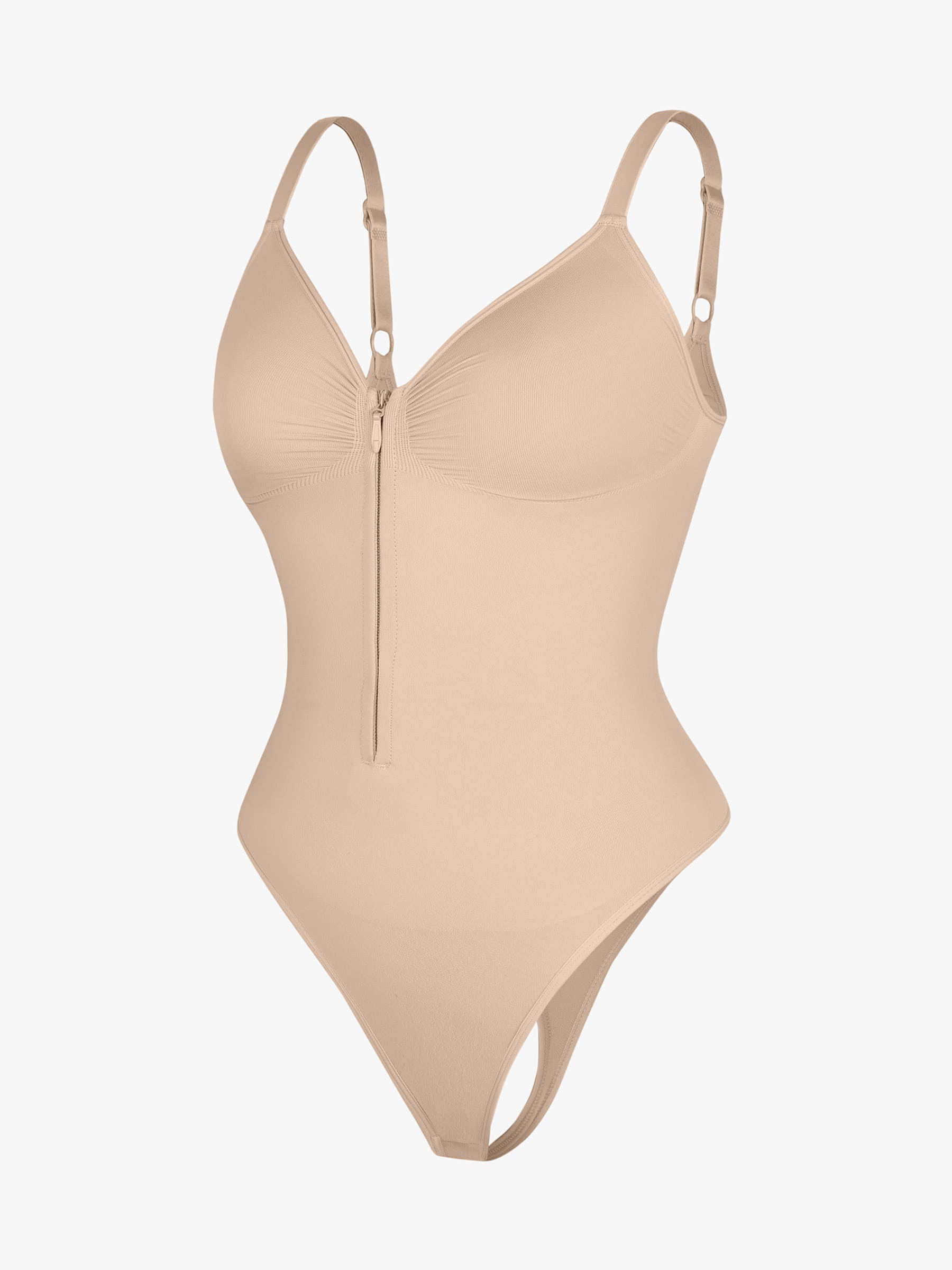 Feelingirl Tummy Control Seamless Zipper Shaping Bodysuit