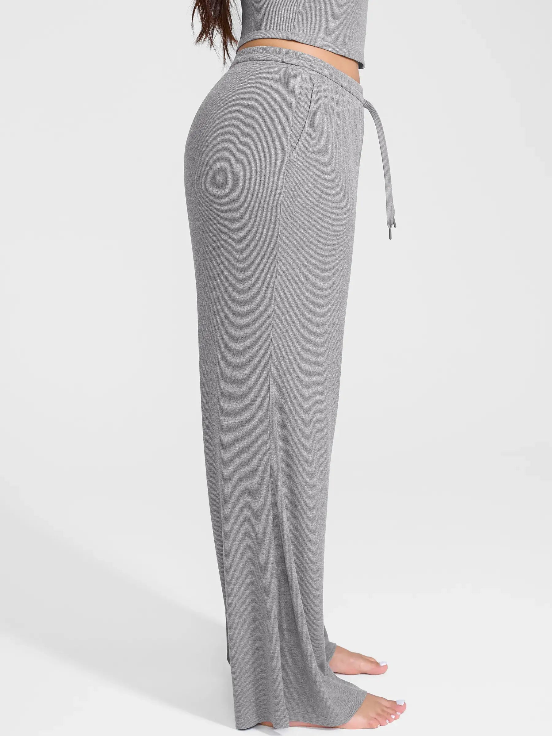 Feelingirl Breathable Ribbed Lounge Pants