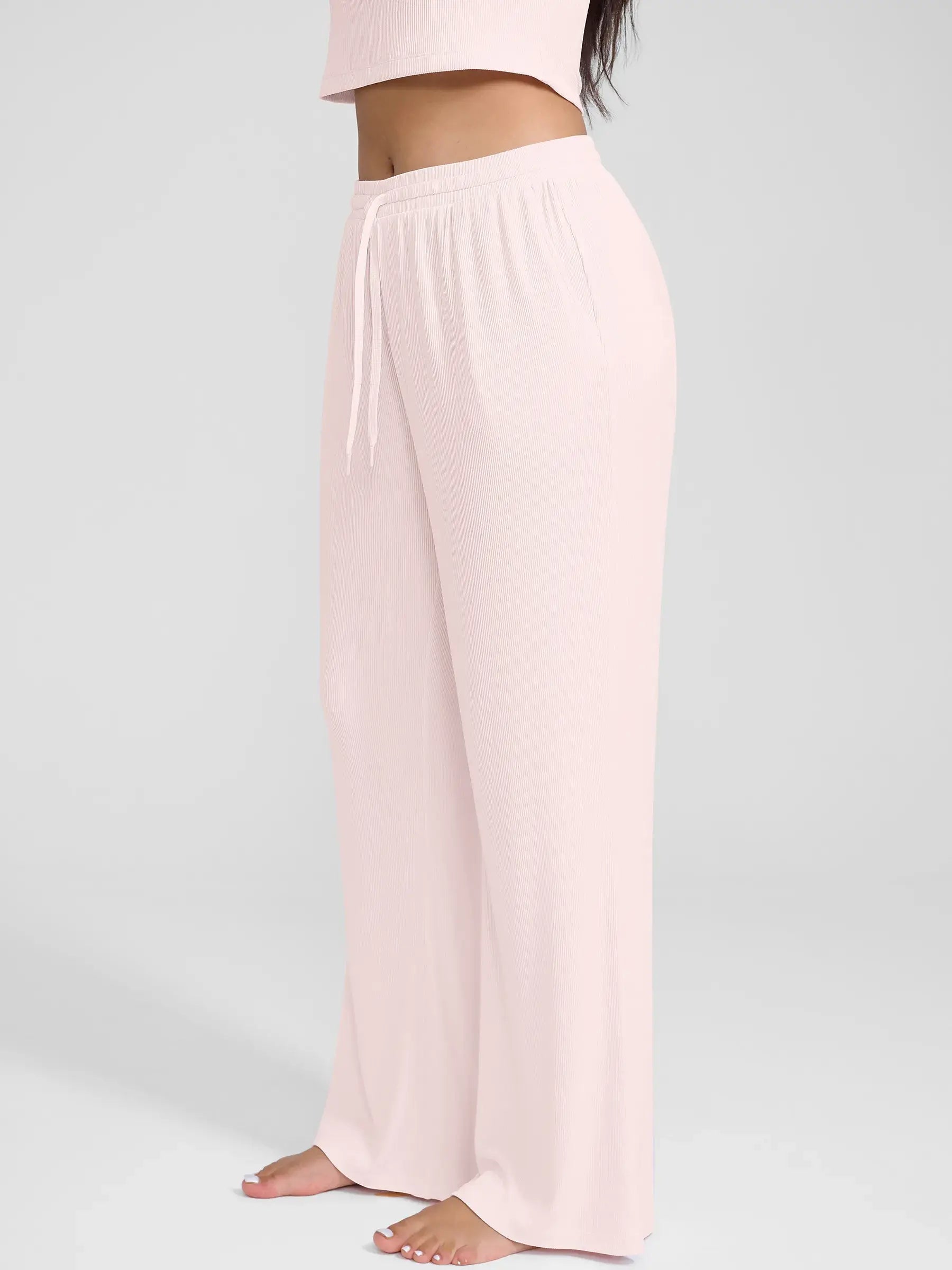 Feelingirl Breathable Ribbed Lounge Pants