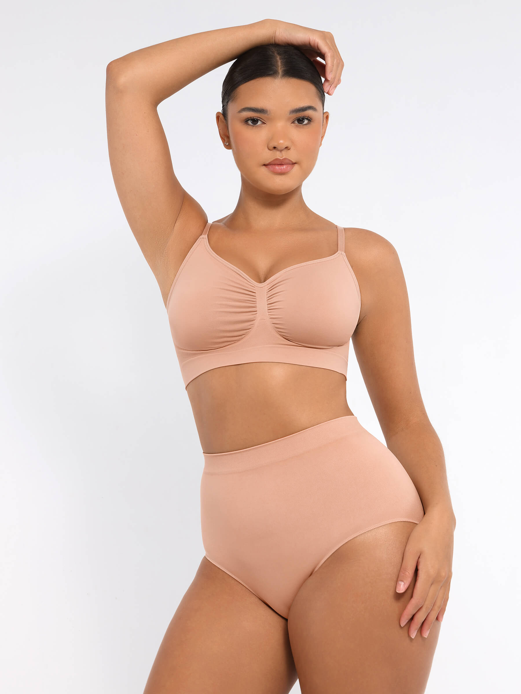 Feelingirl Wireless Bra & Seamless Tummy Control Brief Set