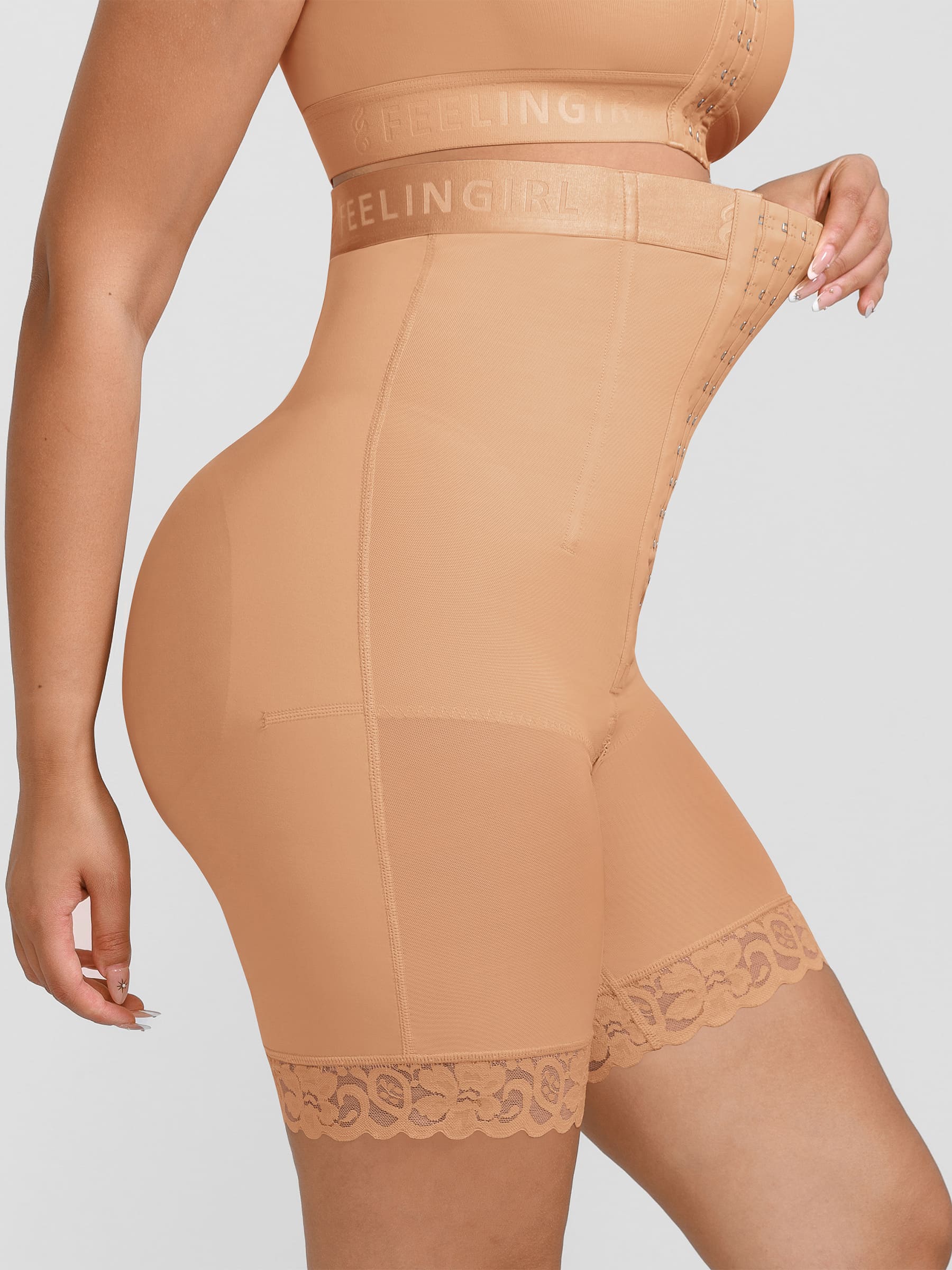 Feelingirl Steel-Boned High-Waist Shaper