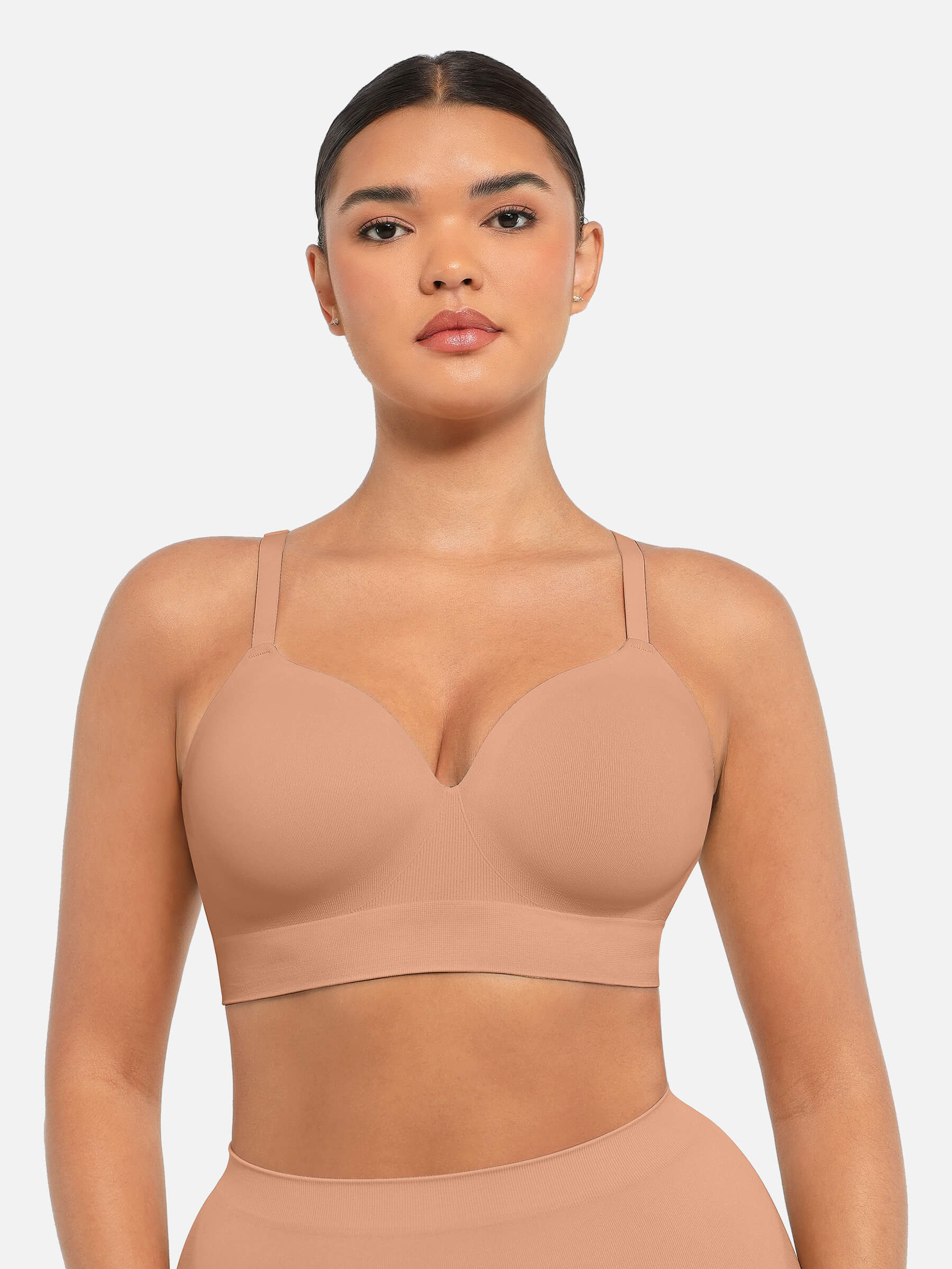 Feelingirl Wireless Push-Up Seamless Full Coverage Bra Bundle