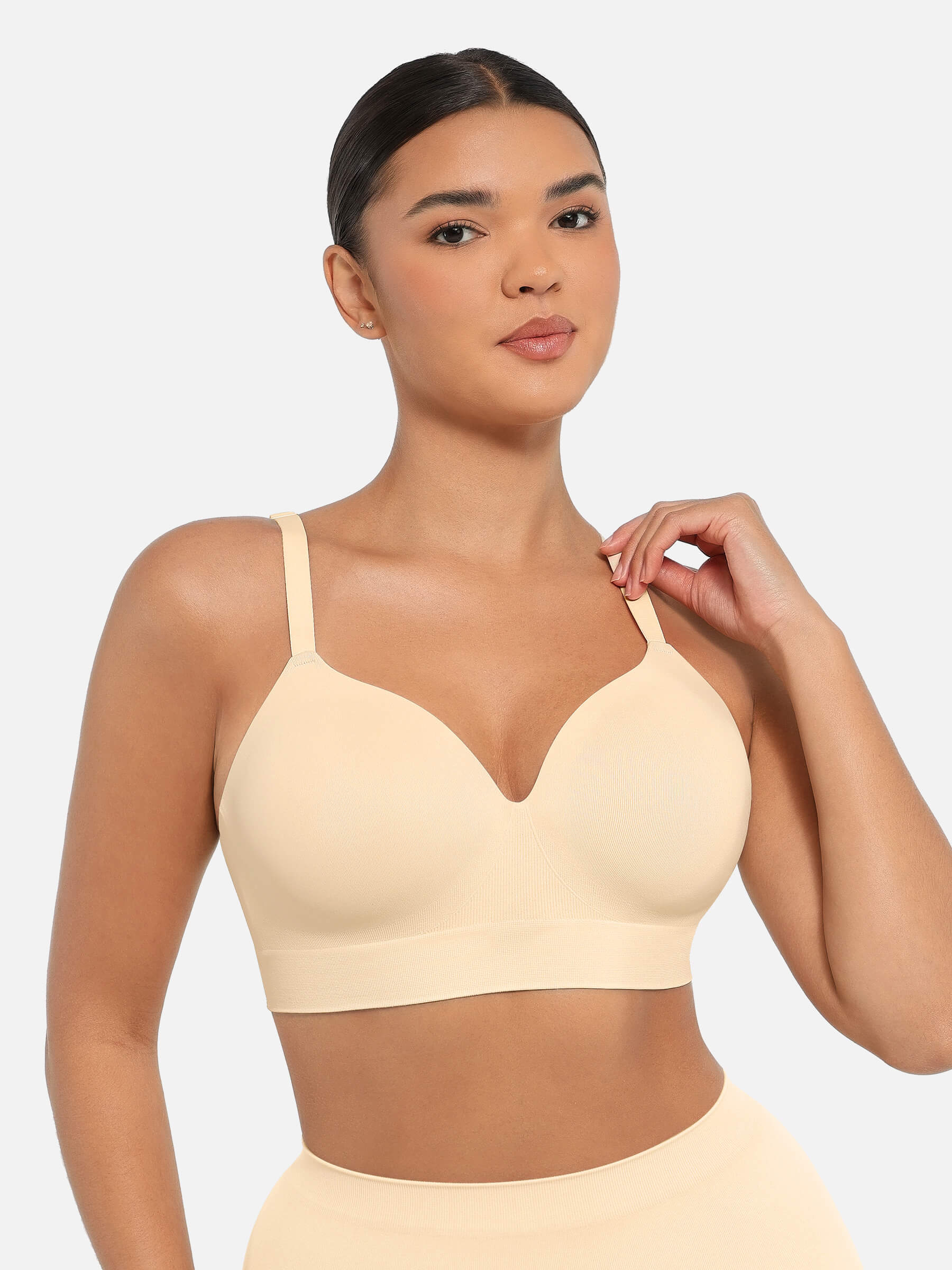 Feelingirl Wireless Push-Up Seamless Full Coverage Bra Bundle