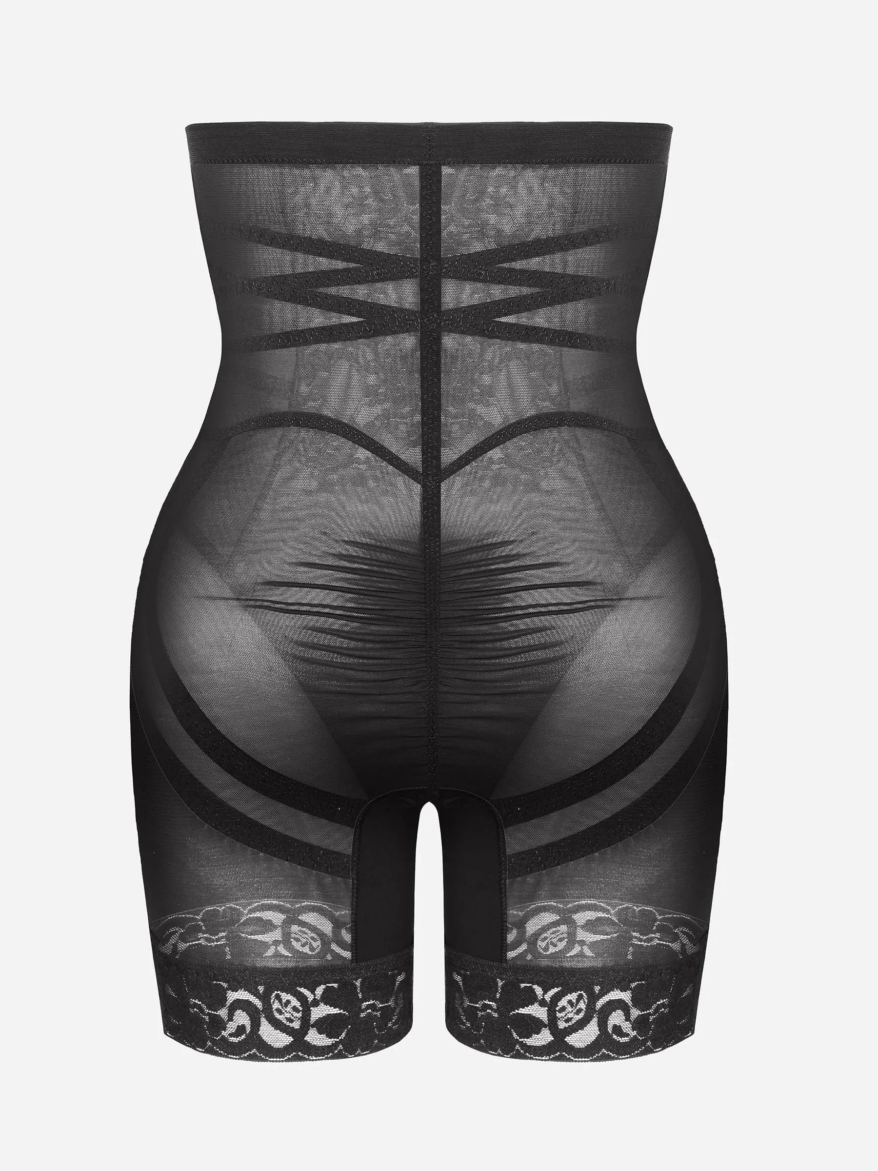 Feelingirl Patterned Lace Breathable Shapewear Shorts