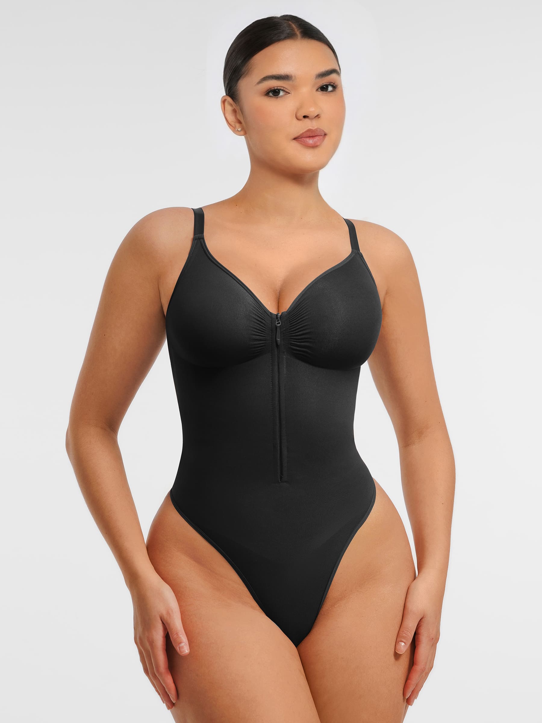 Feelingirl Tummy Control Seamless Zipper Shaping Bodysuit