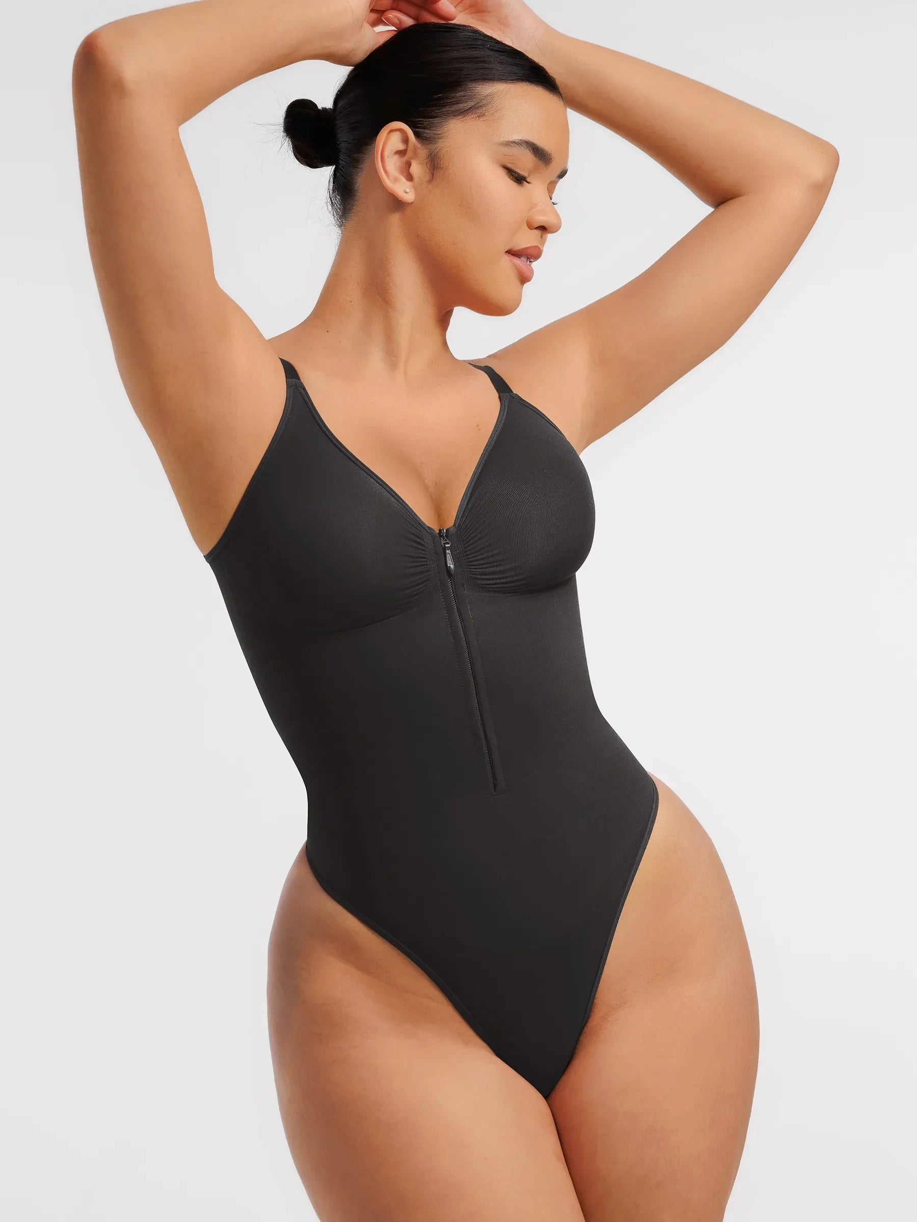 Feelingirl  Seamless Shaping Tummy Control Zipper Bodysuit
