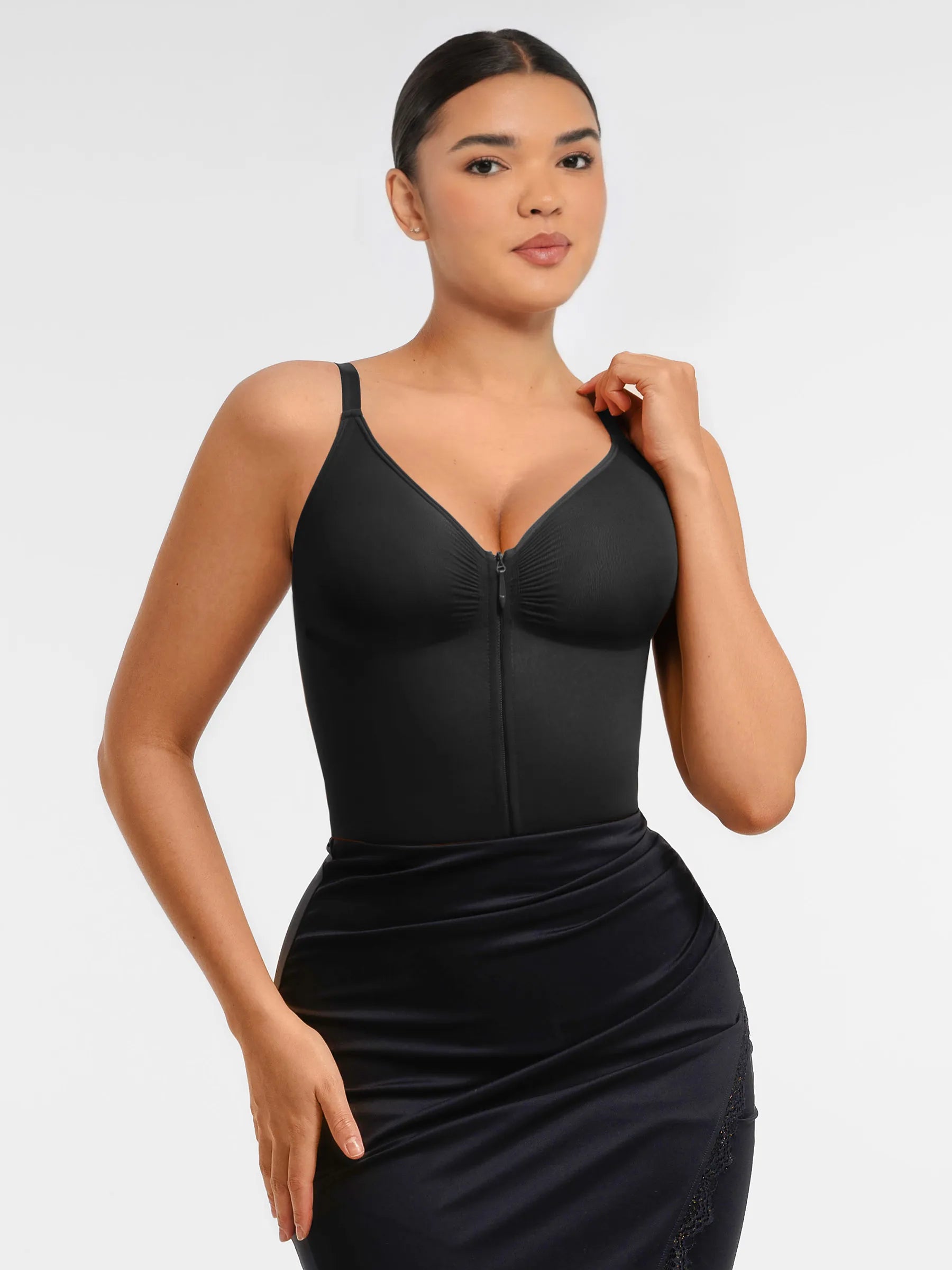 Feelingirl  Seamless Shaping Tummy Control Zipper Bodysuit