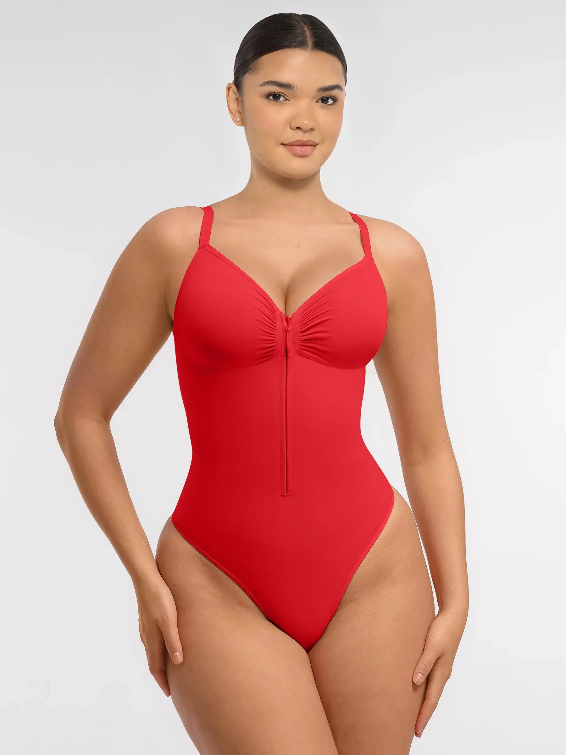 Feelingirl  Seamless Shaping Tummy Control Zipper Bodysuit
